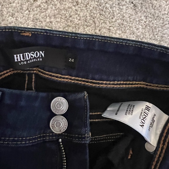 Hudson Beth Baby Boot Jeans Dark Blue Flare Leg - Picture 2 of 4